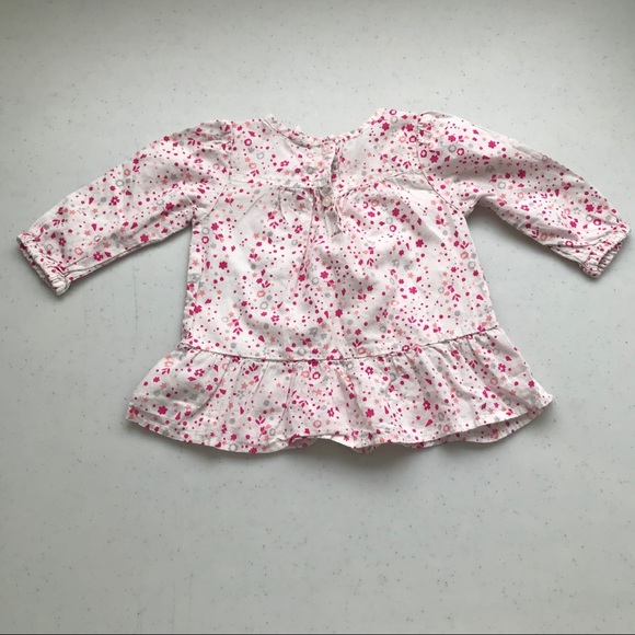 5/$25 OLD NAVY L/S Peplum Blouse with Back Buttons - Picture 4 of 5